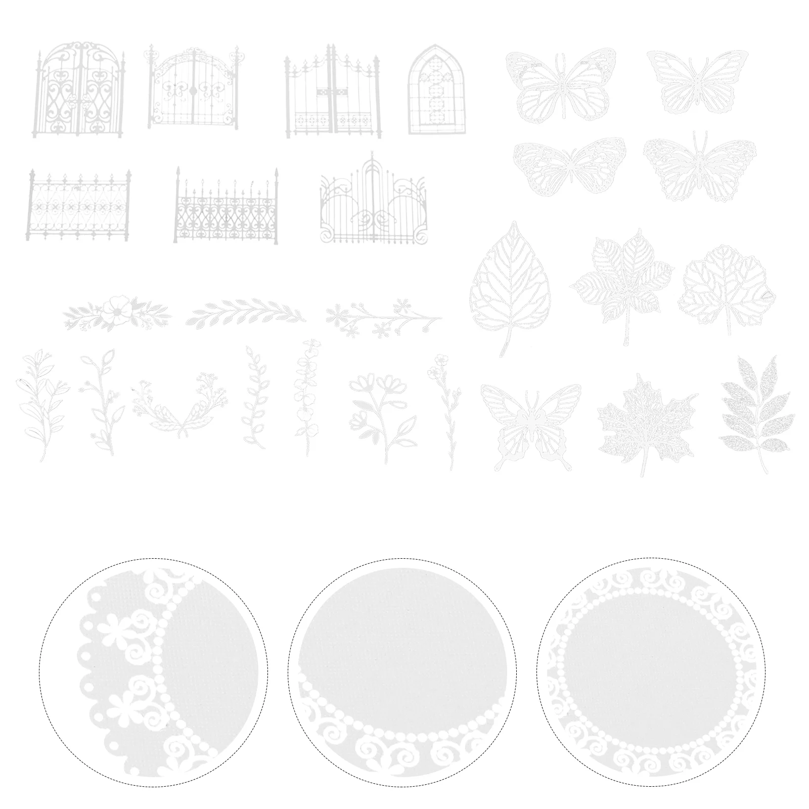

40 Sheets Pocket Decorative Stickers Cards Making Lace Paper DIY Crafts Collage Scrapbook Cutting Hollow Unique