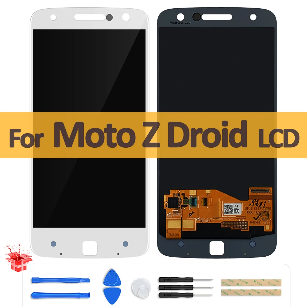 5.5 "Amoled Originale Per Motorola Moto Z Xt1650 Display Lcd Touch Screen Panel Digitizer Assembly Sostituzione Per Moto Z Droid