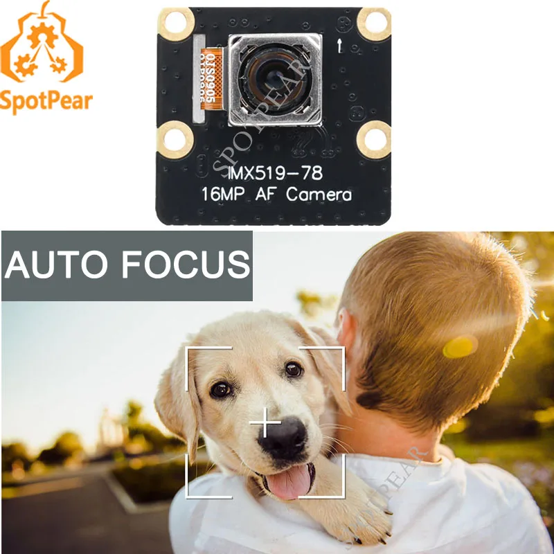 

Камера Raspberry Pi с автофокусом 16 МП IMX519 HD, модуль камеры с автофокусом, фотокамера с автофокусом 16 МП