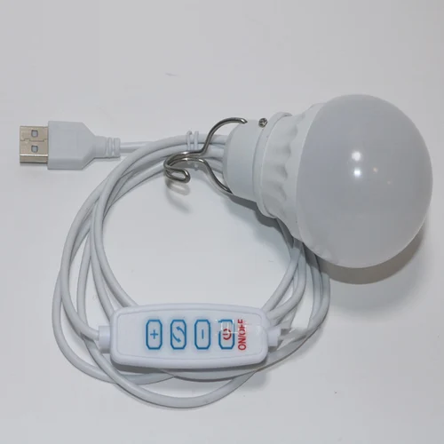 LED 캠프 조명 USB 비상 전구, 밝기 조절 행잉 텐트 램프, 바베큐 낚시 수리, 야외 캠핑 장비, DC5V, 3 색 6