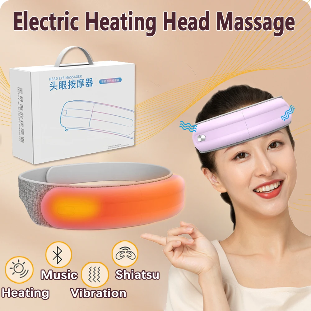 Electric Head Massager Headband Kneading Head Vibration Airbag Massage