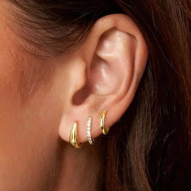 Boucles d'oreilles créoles en acier inoxydable et cristal pour femmes et filles, 2 pièces, cercles tendance, Punk, boucles d'oreilles, bijoux de fête, cadeaux à la mode