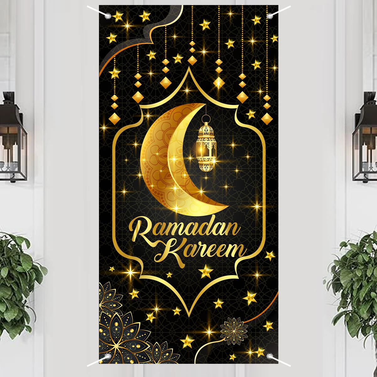 Ramadan Kareem Girlande, Eid Mubarak Dekoration, Ramadan Mubarak, Gold Glitzerndes Ramadan Kareem Banner, Eid Dekoration, Ramadan Deko, Ramadan Banner Für Haus Party Lieferung Ramadan