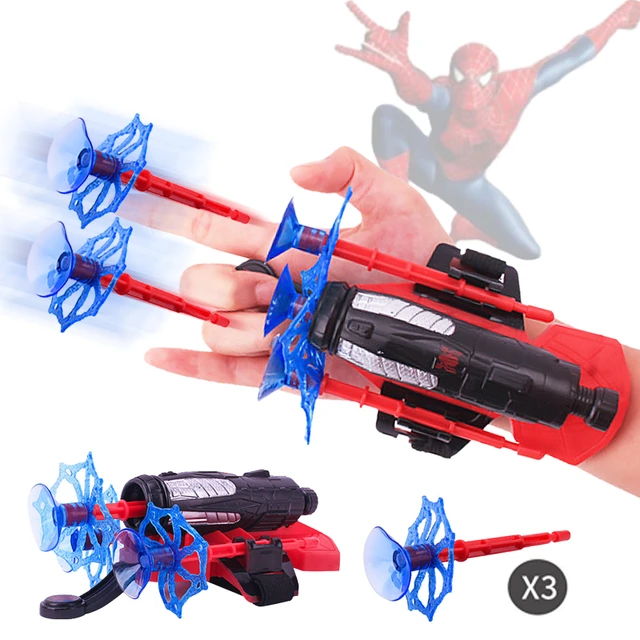 Spider-Man Glove Web Shooter Dart Blaster Launcher Toy Spiderman Super Hero  Kids