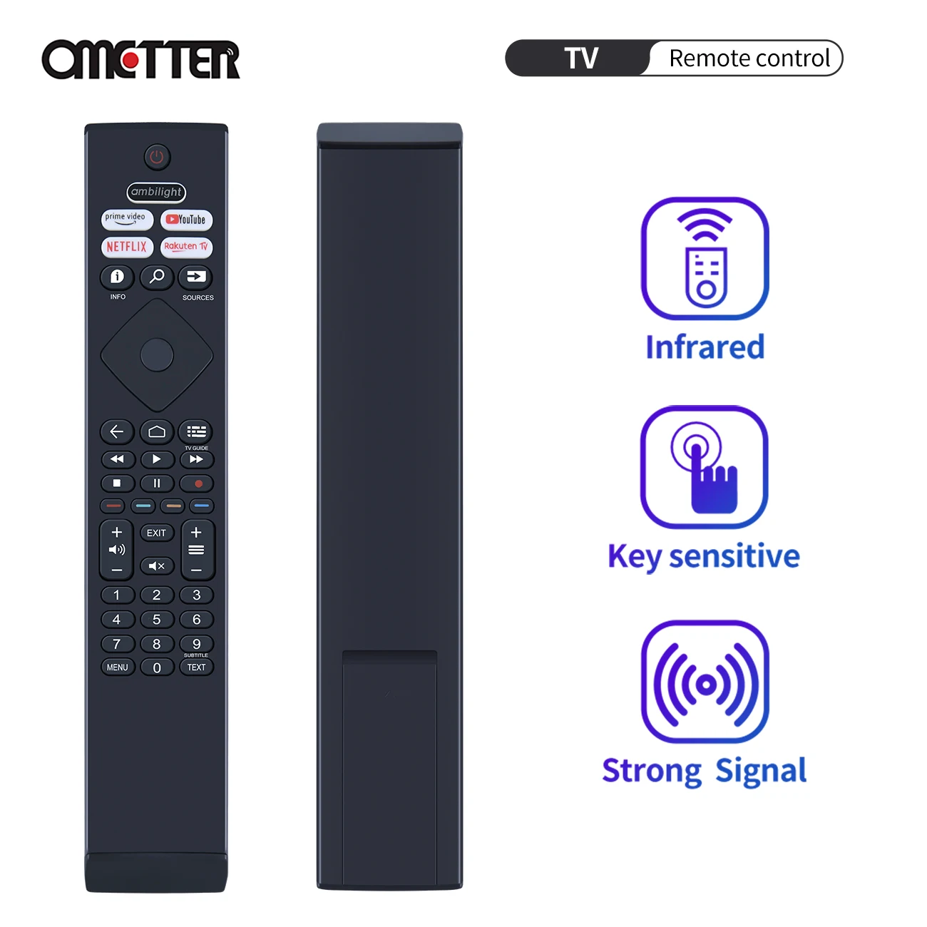 Brc0984501/01 Per Philips Ambilight 4K Ultra Hdr Oled Android Smart Tv Telecomando Muslimah