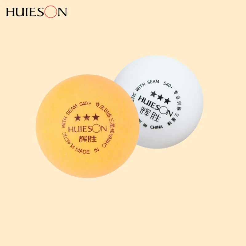 

HUIESON Three Star table tennis balls ABS S40+ 30/50/100PCS ITTF Standard Ping Pong Training Balls for Competition
