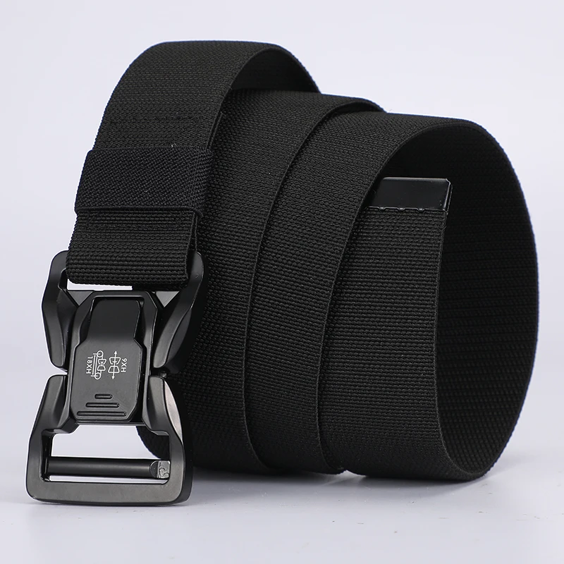 Men belt Classic Fashion Matching Essentials Tactical Quick Release Snap Elastic Leisure Outdoor Metal buckle Tactical Belt
