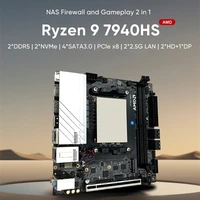 Topton N17 NAS Firewall Motherboard AMD Ryzen 9 7940HS 7 7840HS 2xNVMe 4xSATA3.0 PCIEx8 2xDDR5 2x2.5G LAN Gaming ITX Mainboard 2