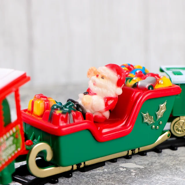 1pc Funny Mini Electric Christmas Train with Lights Christmas Gift for Kids Children Toddler 5