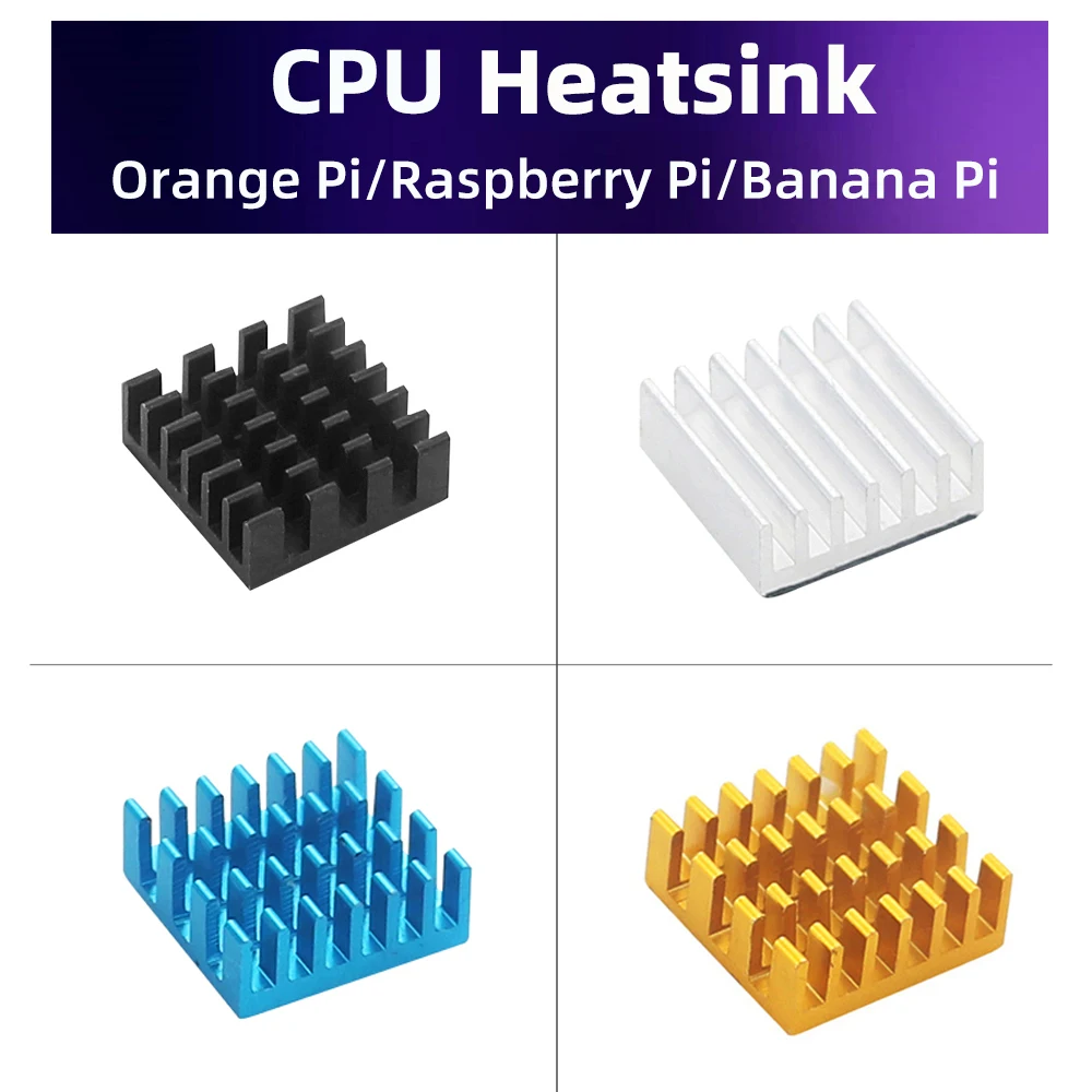Orange Pi Heatink Per Cpu Raffreddamento Passivo 14X14X6 Mm Dissipatore Di Calore In Alluminio Cooler Per Opi Zero 3 2 Banana Pi Raspberry Pi 4 3