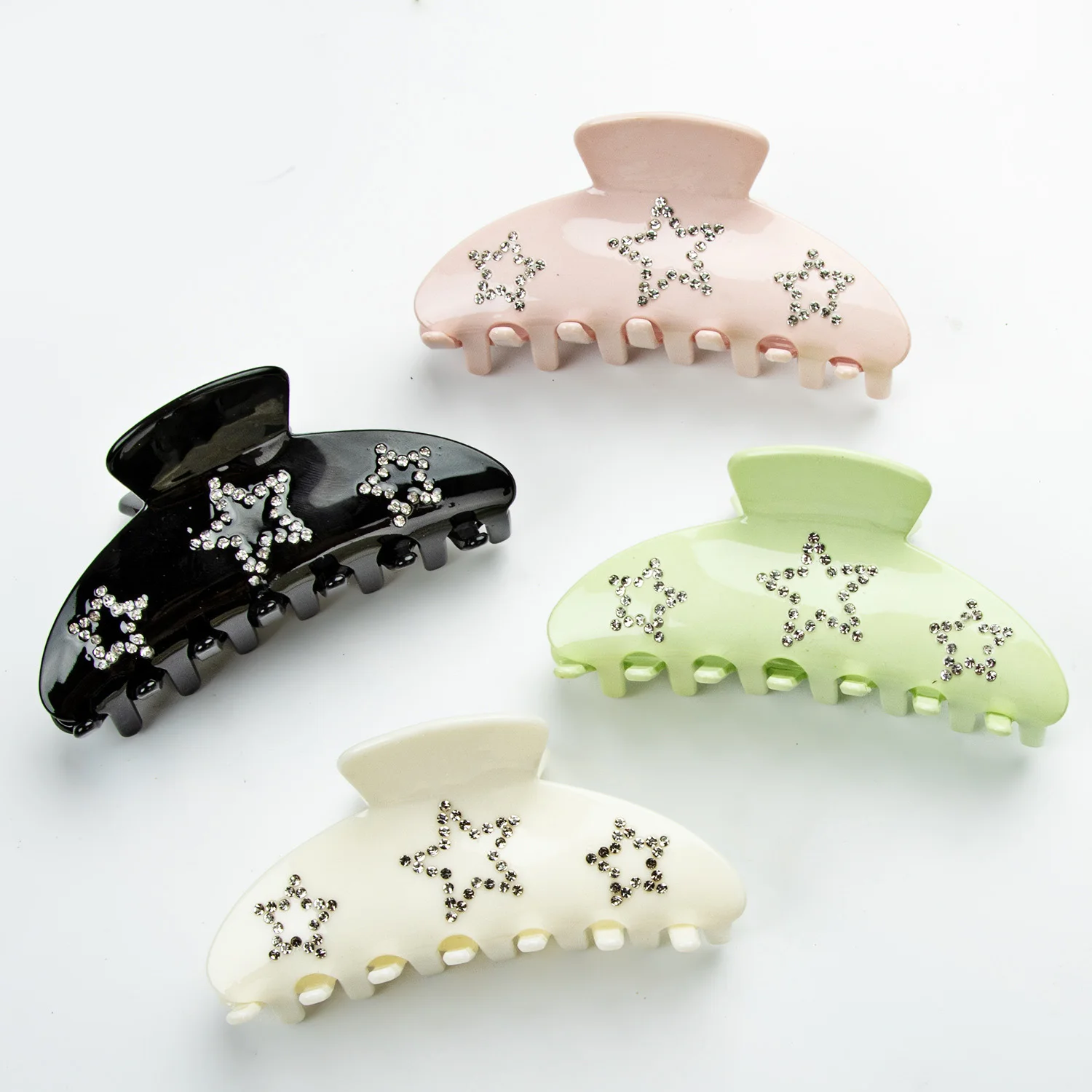 

Rhinestone Star Hair Claws Vintage Elegant Large Hair Clips For Women Make Up Bath Hair Accessories Thick Hair Summer Headwear