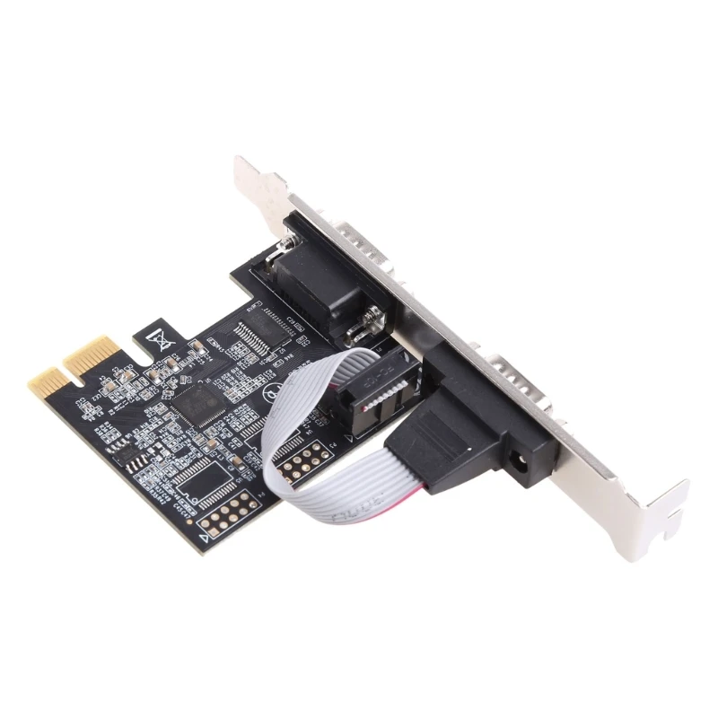 PCIE 2 Port Serial Expansion Card PCI for EXPRESS PCI-E to DB9 x2 RS232 COM Adap chipset controller card