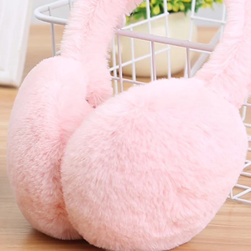 New Plush Ear Muff For Women Men Children Winter Thicken Warmer Fur Soft Ear Protection Foldable Outdoor Ski Warmer Earflap 2024