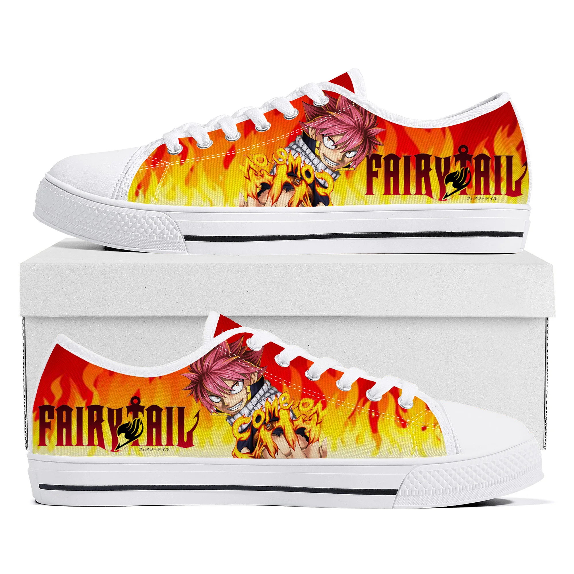 

Fairy Tail Natsu Dragneel Low Top High Quality Sneakers Mens Womens Teenager Canvas Sneaker Casual Couple Shoes Custom Shoe