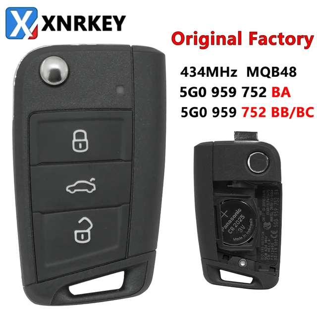 XNRKEY Original Fernbedienung Auto Schlüssel MQB48 434Mhz für VW Volkswagen  Golf MK7 Jetta Skoda Octavia Superb Touran Tiguan 752BA/752BB/BC -  AliExpress