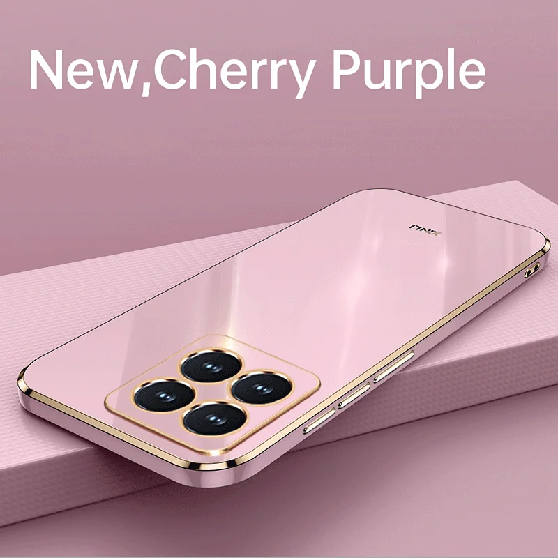 6D elektropläterat fodral för Xiaomi 14 Ultra Civi3 13T POCO C55 X5Pro Redmi Note 13 12 Pro Plus 12C 12r 12s skal_voghion.com