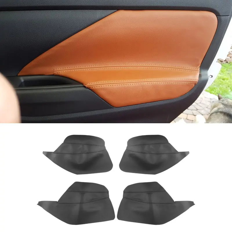 Для Mitsubishi Outlander 2014 2015 2016 2017 2018 4 шт. интерьер автомобиля микрофибра кожаная дверная