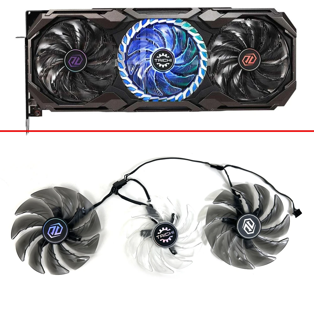 3 Pz 95Mm 85Mm 4Pin Ventola Di Raffreddamento Fdc10U12S9-C Rx6800 Gpu Ventola Per Asrock Amd Radeon Rx 6800 Xt Taichi X Ventole Della Scheda Grafica