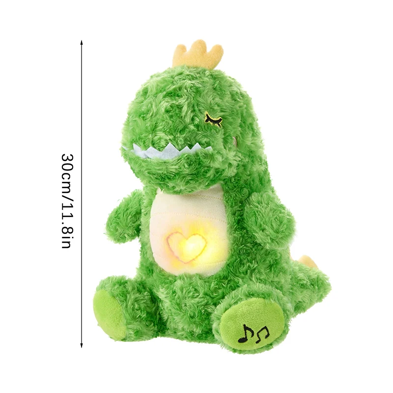 Breathing Dinosaur Toy Baby Soothing Dinosaur Plush Doll Baby Kids Soothing Music Sleeping Companion Sound And Light Doll