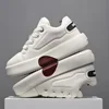 Sneakers Casual Mens Designer White Board Shoes Fashion Microfiber Leather Breathable Height Increased Flat Platform Sport Shoes 1