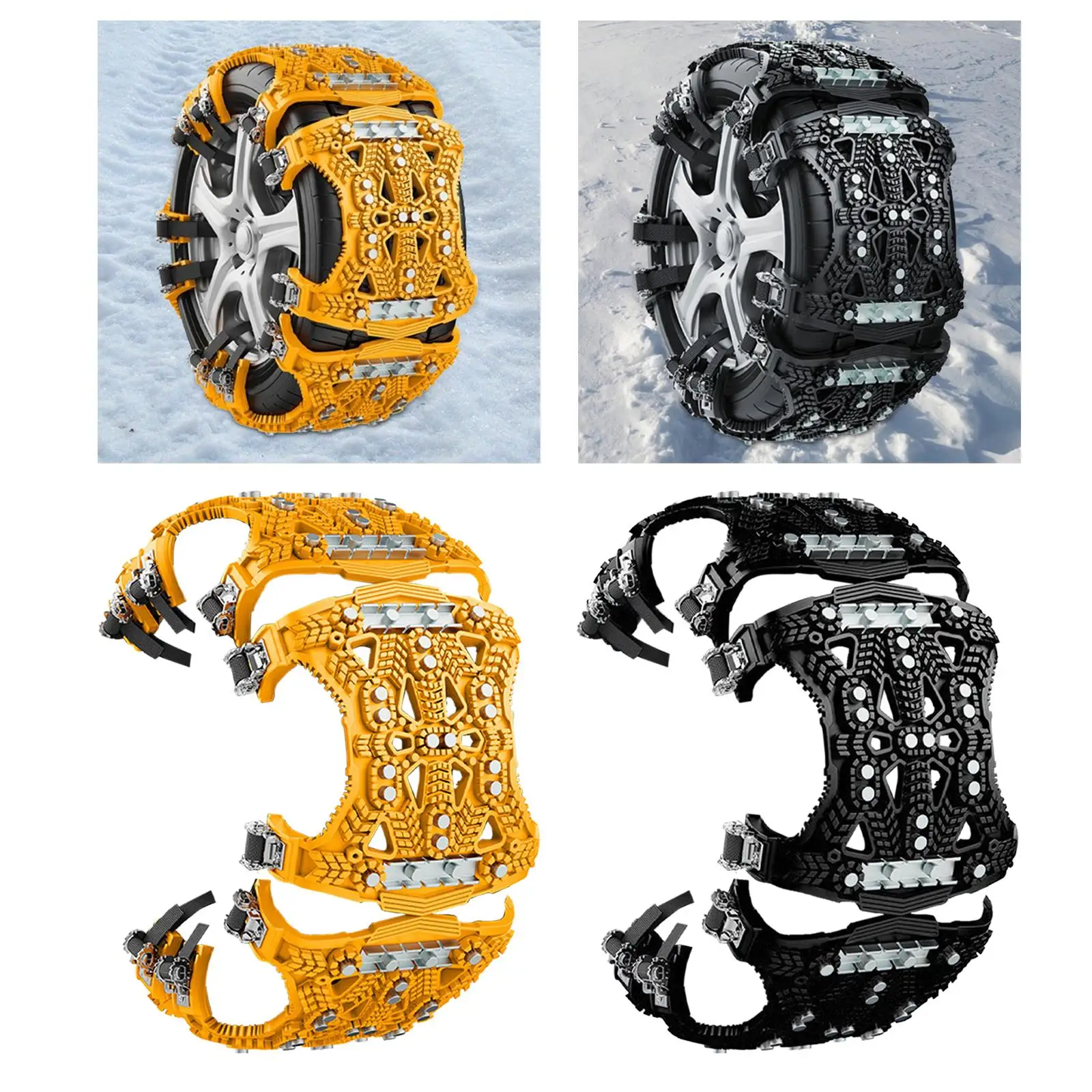 Car Tyres Anti Slip Snow Chain Anti Skid Easily Mount Strong Grip Winter