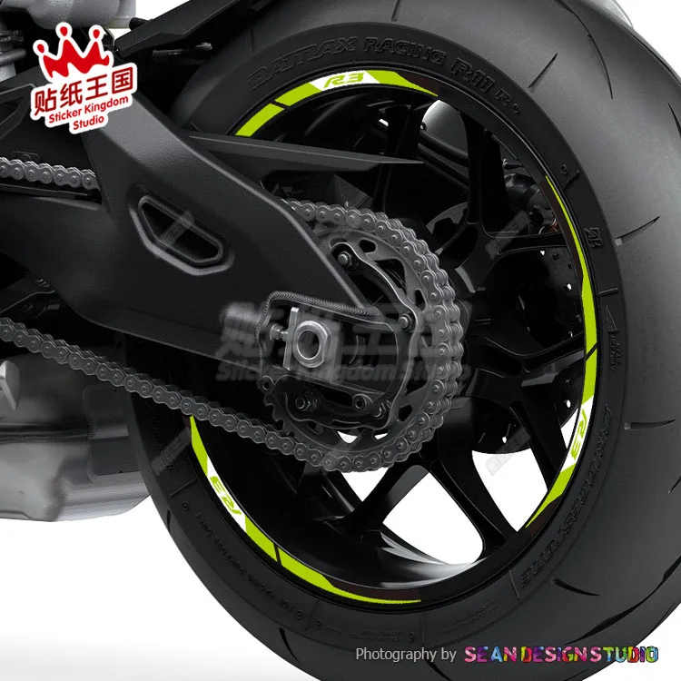 1 Set Per Yamaha Yzf R3 Moto 2 Ruote Decal Riflettente Motor Bike Rim Sticker