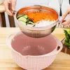 Food Colander With Mixing Bowl Stainless Steel Strainer Fruit Cleaner With 3 Cutting Blades Food Slicer Grater Kitchen Gadgets 2