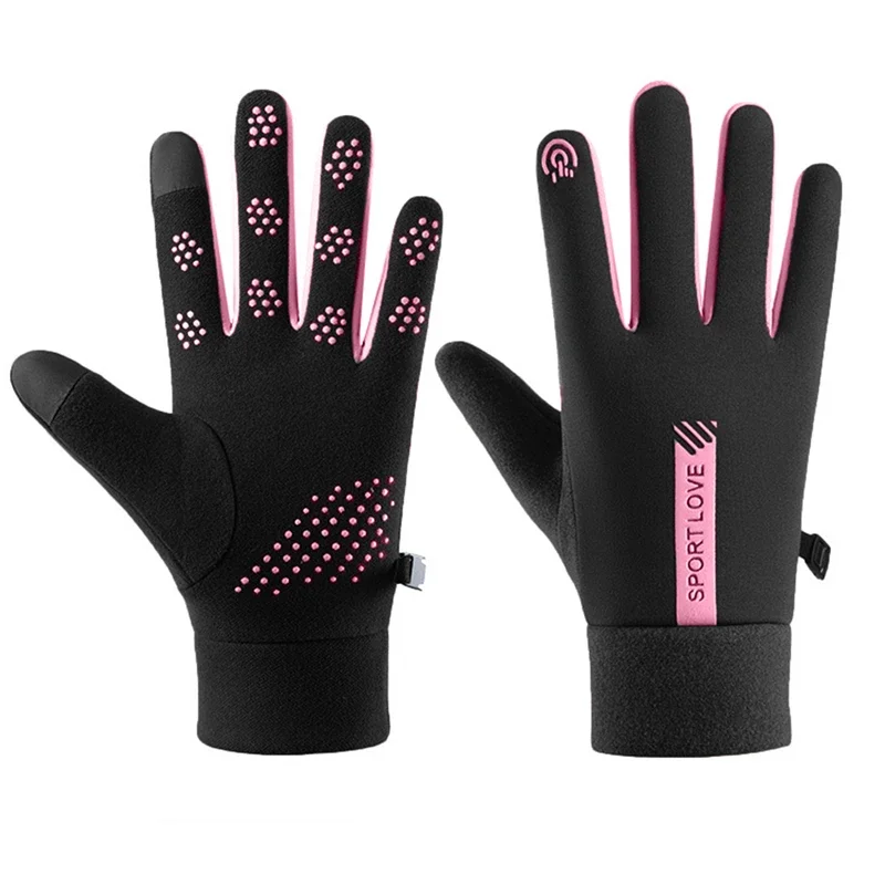 Women Cycling Bike Thermal Cold Resistance Wind Waterproof Bicycle Winter Gloves Outdoor Running Skiing Mittens