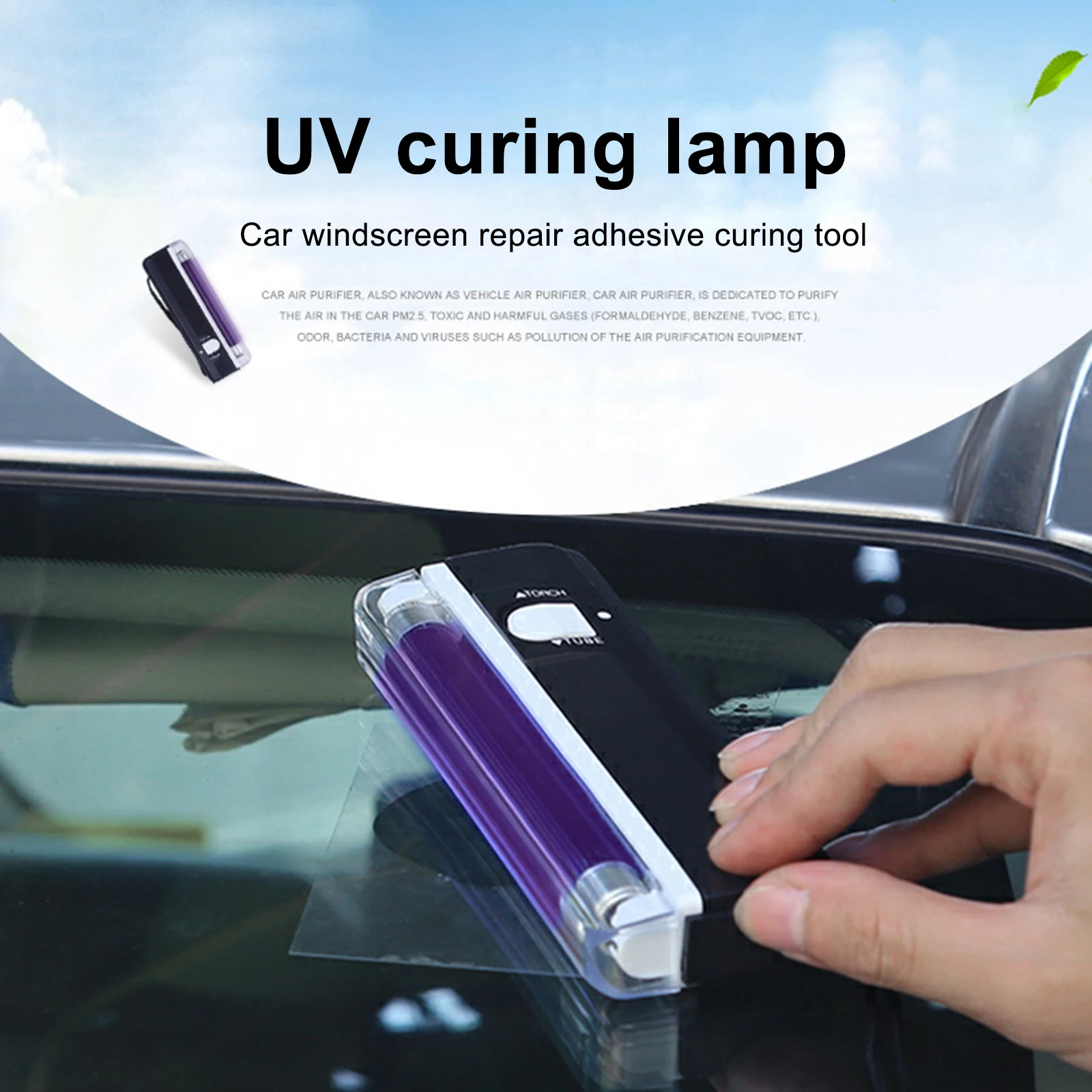 AutoGlassUVCureLightKitWindshieldRepairKitDIYCarWindow