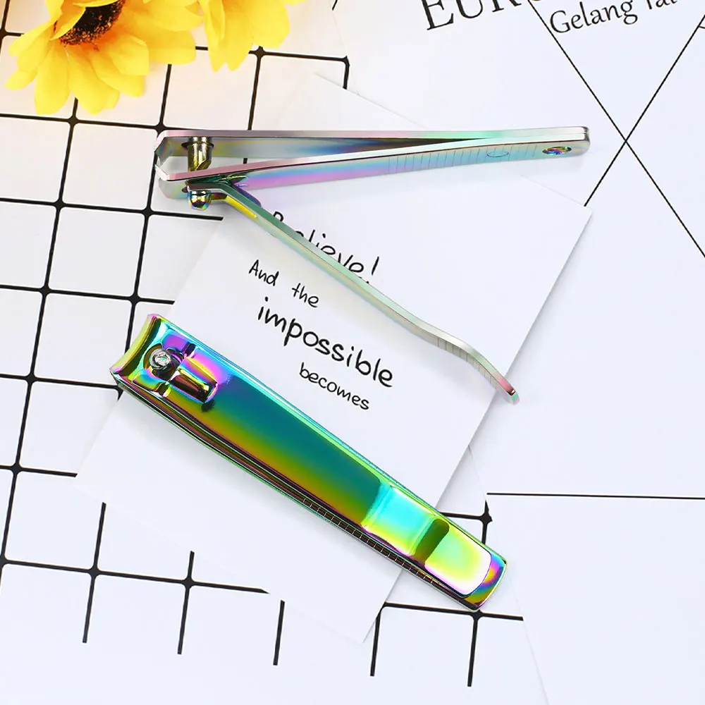 Stainless Steel Nail Clipper 1pcs Large Straight Curved Nail Cutting Trimmer Toenail Nipper Cutter Accessories Manicure Tool