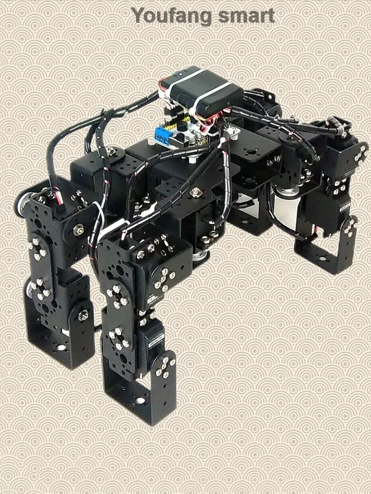 12 DOF Robot cane quadrupede con Servos artiglio animale bionico cingolato meccanico per Robot educativo Kit fai da te Robot programmabile Ps2 - immagine 3