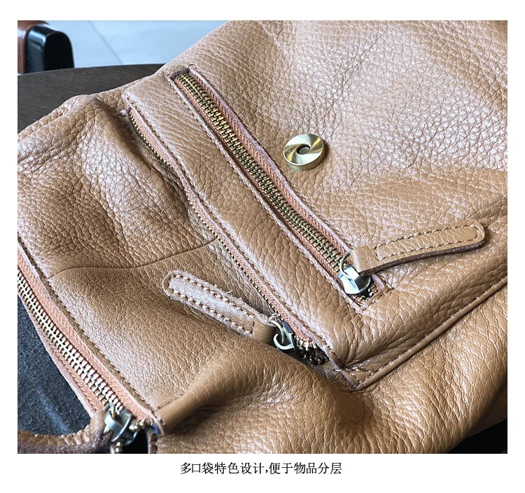 Natural Real Cowhide Women Backpack Vintage Genuine Leather Simple Small Bagpack Travel Soft Mini Cute Bookbags For Girls