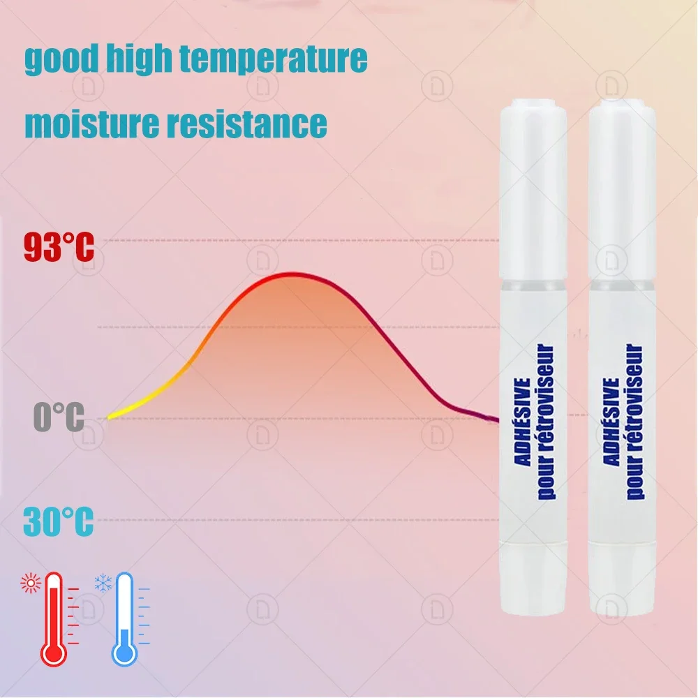 Car Rearview Mirror Adhesive DIY Repair Accessories Bonding For Glass & Metal