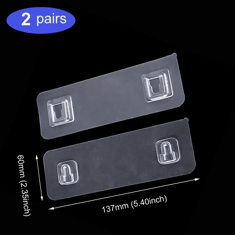 Double-Sided Self-Adhesive Wall Hooks for Kitchen and Bathroom Organization