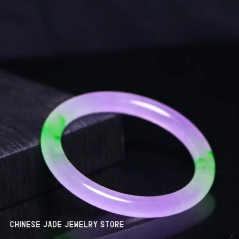 

Perfect High Ice Chinese Natural Jadeite Hand Polish Circular Bar Bracelet