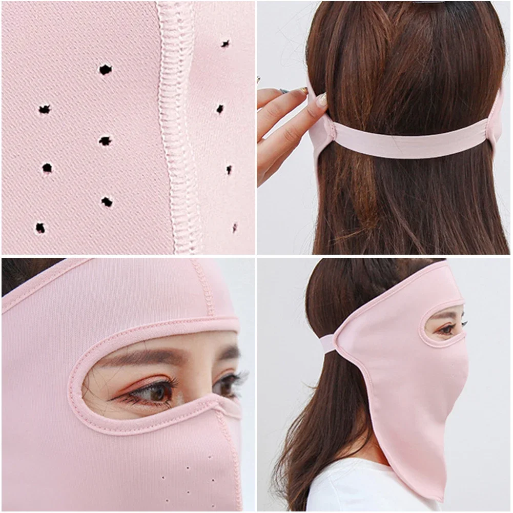Face Mask Women Multifunctional Scarf Neck Protection Warm Print Anti-dust Reusable Mouth Face Cover Full Face Ice Silk Sunscreen