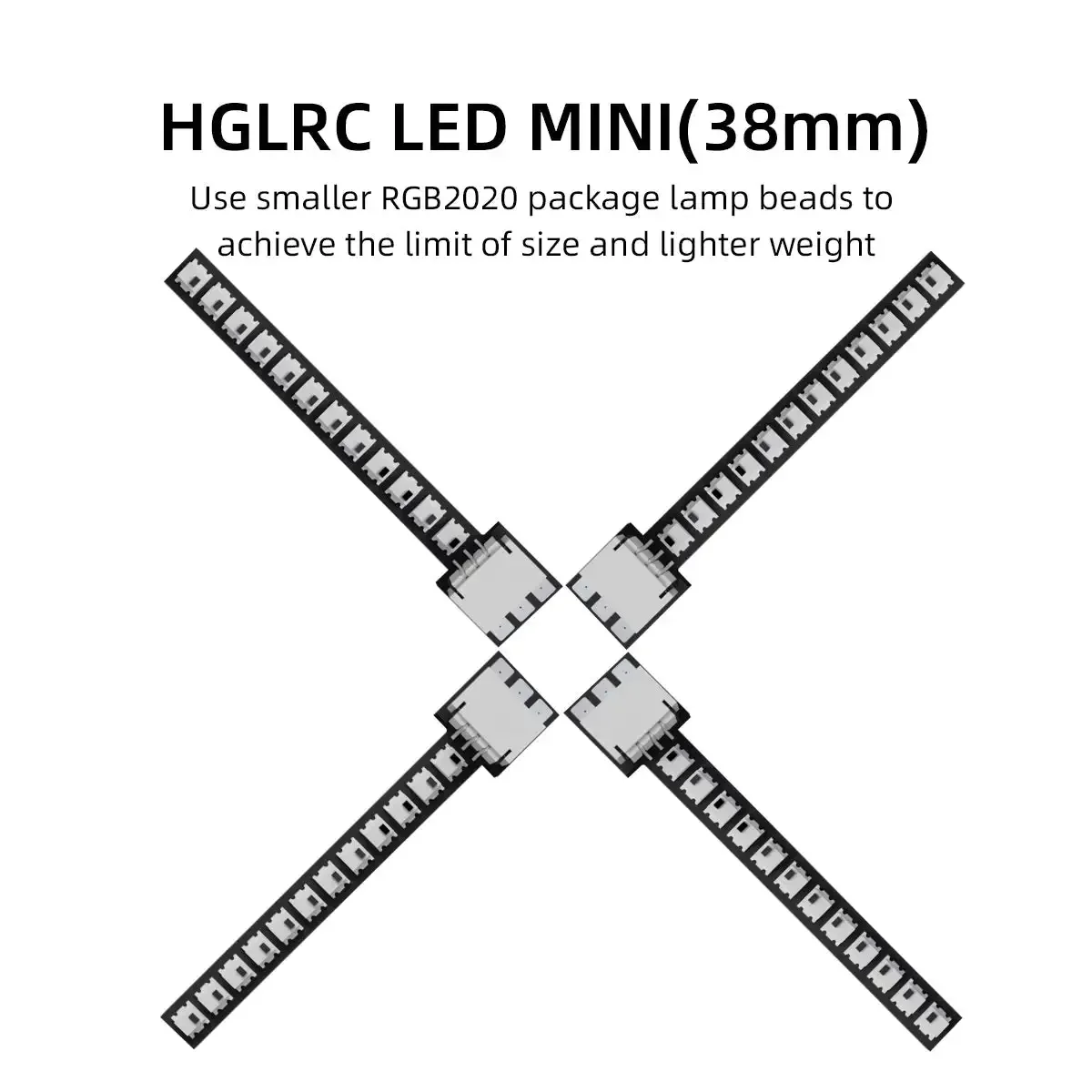 HGLRC LED MINI-контроллер с 4 светодиодами RGB2020 MINI (38 мм) / LED Lite (25 мм) thumbnail 4