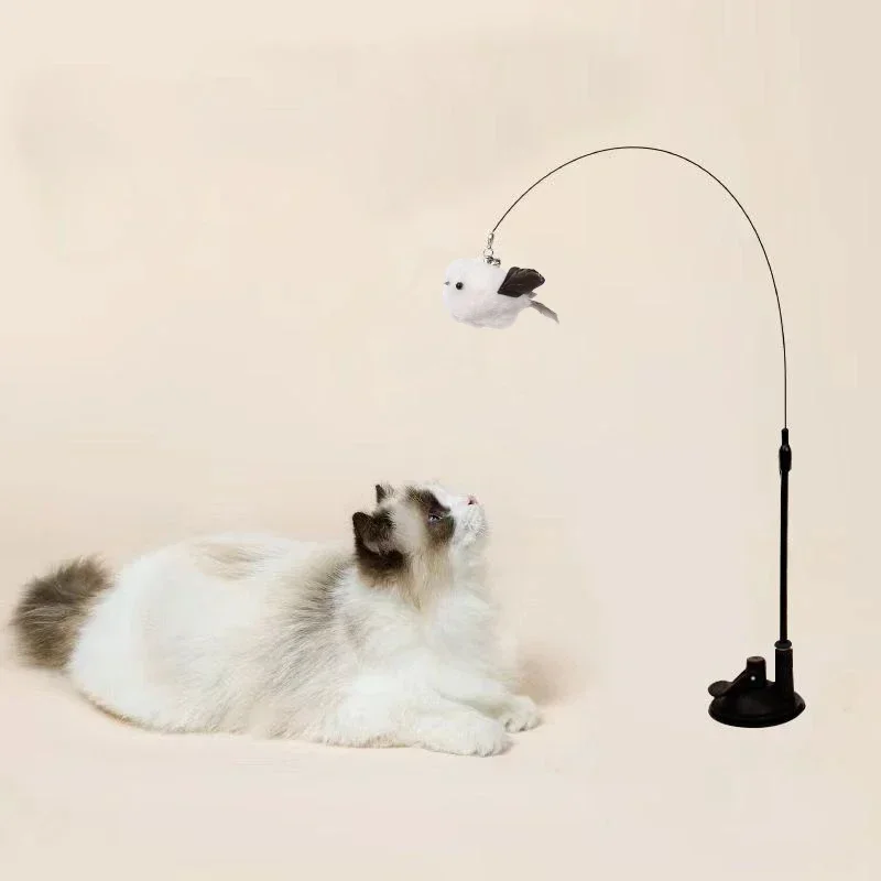 Simulation Feather Bird Interactive Cat Toys Funny Bird with Bell Cat Stick Toy for Kitten Playing Teaser Wand Toys Cat Supplies Simulation Feather Bird Interactive Cat Toys Funny Bird with Bell Cat Stick Toy for Kitten Playing Teaser Wand Toys Cat Supplies