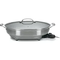 Nonstick Oval Electric Skillet,Brushed Stainless & Cuisinart, 14-Cup Glass Carafe, Fully Automatic for Brew Strength Control 2