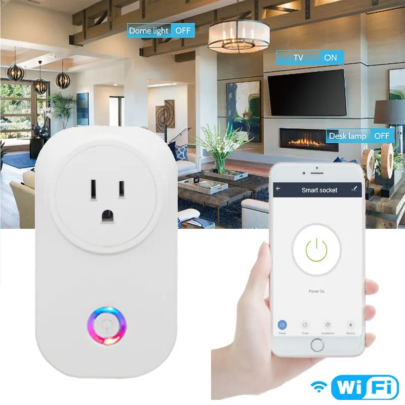 EU Smart Plug WiFi Socket power energy meter 10A/16A Power Monitor Wattmeter ฟังก์ชั่นจับเวลาวัตต์เมตร Tuya SmartLife APP 1