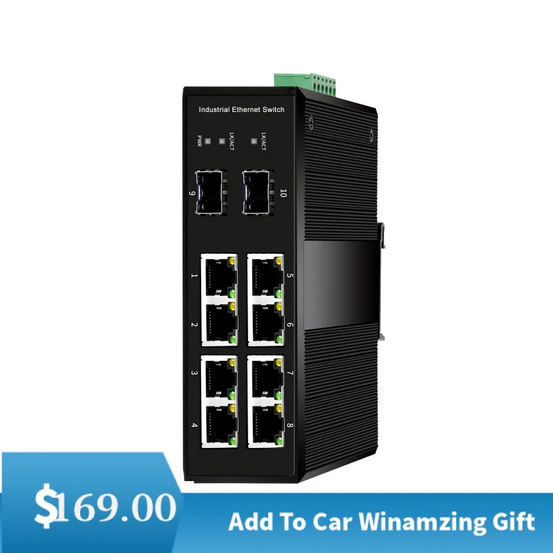 8/16 Ports Industrial Managed Gigabit Fiber Switch with 2/4 SFP Web Management DIN (PoE) Ethernet Switch 10/100/1000Mbps reyee 10 port gigabit cloud managed gataway 10 gigabit ethernet connection ports support up to 4 wan ports max 200 concurrent users 1 8gbps