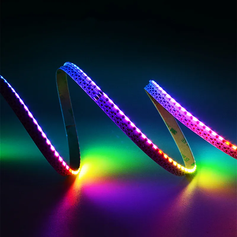 Tira LED Direccionable Lateral 60 LED/m SK6812C 5V: Forma De S, RGB Flexible Para Proyectos DIY (1m)