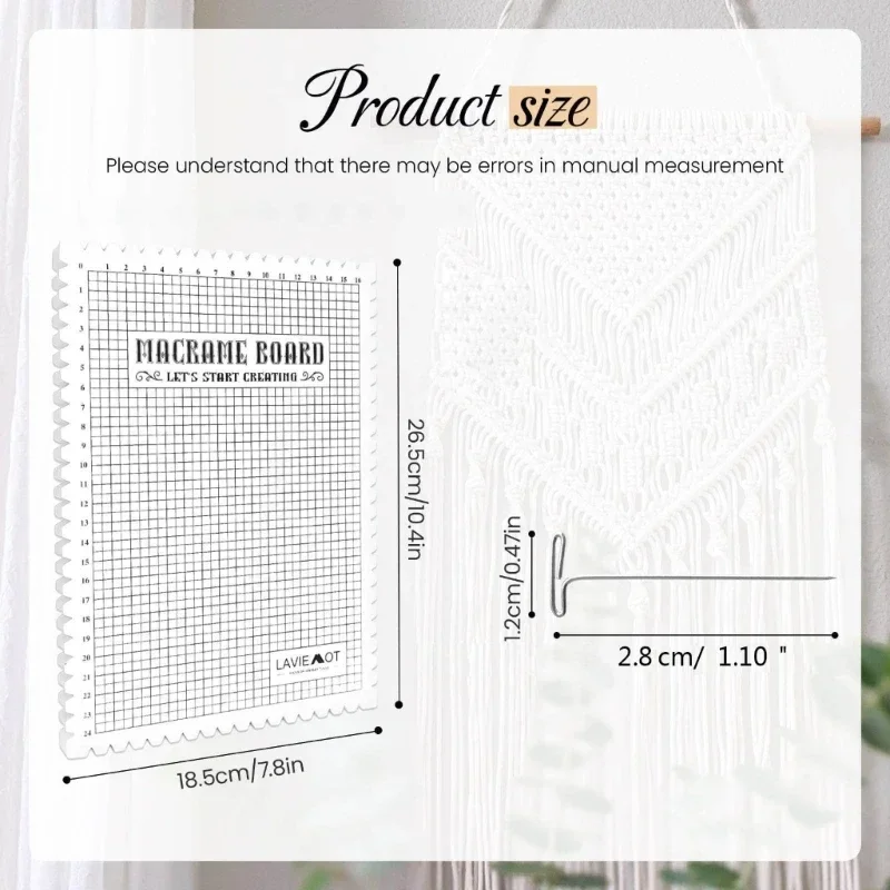 Knitting Board Creative Macrames Handcraft String Grided Mat DIY Woolen
