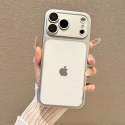 Luxury Matte Electroplate Translucent Phone Case - Ultra Slim TPU Soft Cover for iPhone 15 Plus (Silver)