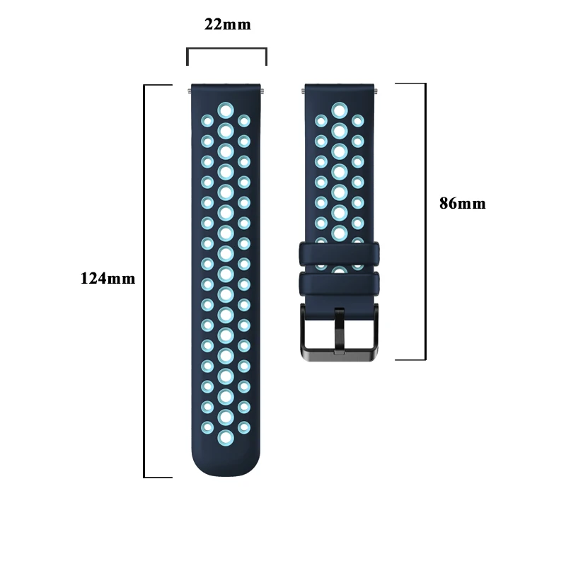 Breathable Two-Tone 22mm Sports Strap