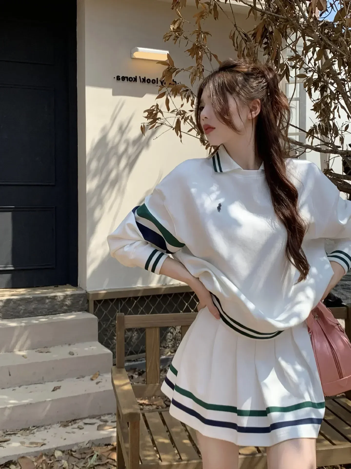 

Women's Clothing SweatSuit Women's Set Golf Embroidery Shirts Suit Women Golf Wear 2024 Spring New Two Piece Tennis Skirt Shorts