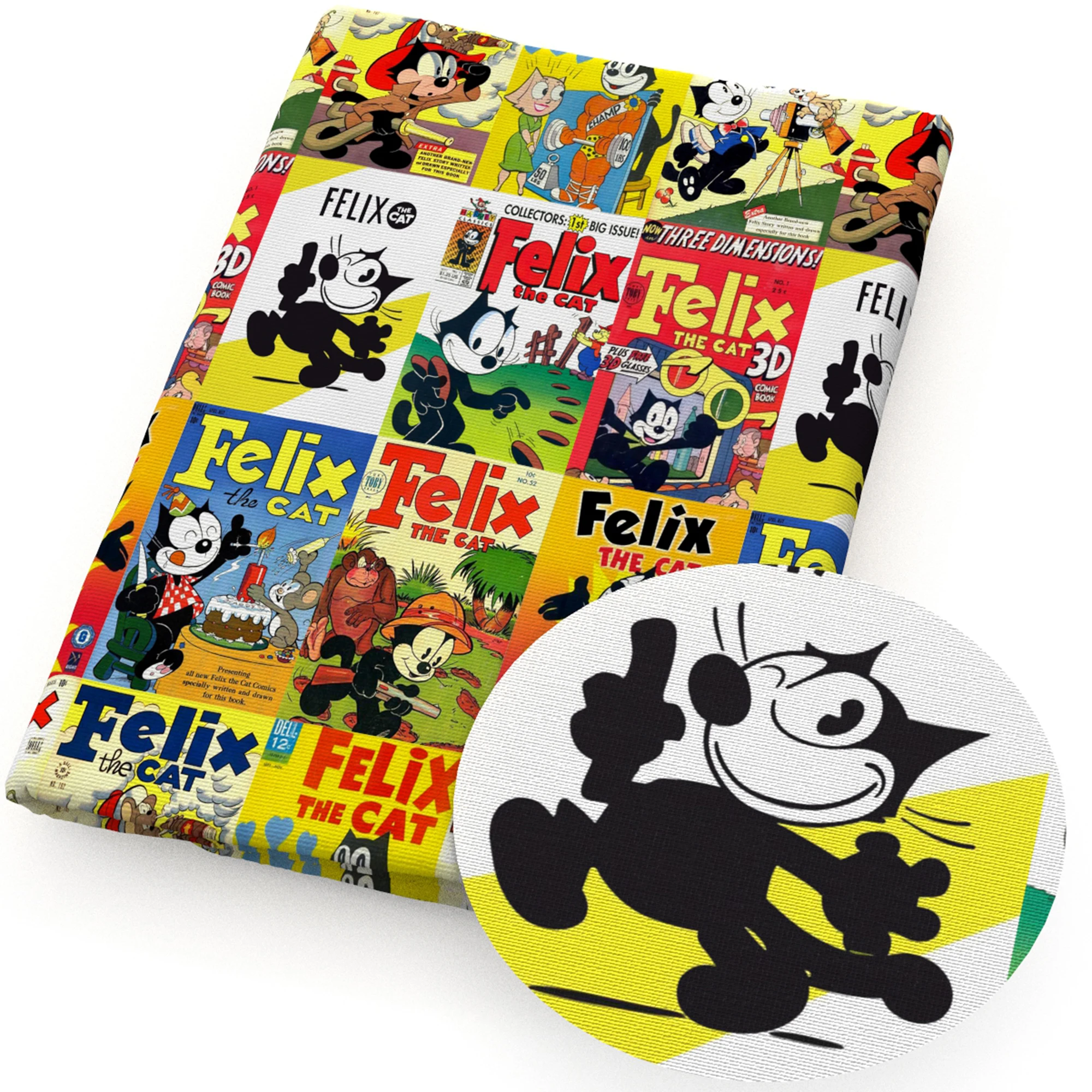 Cat Printed Polyester Cotton Fabric 50*145cm for Tissue Sewing Quilting