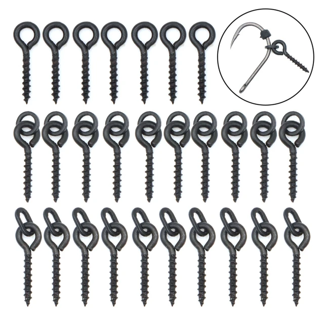 20 Pcs Carp Fishing Accessories Kit Boilies Screw With Ring Swivels For  D-Rig Chod Rigs