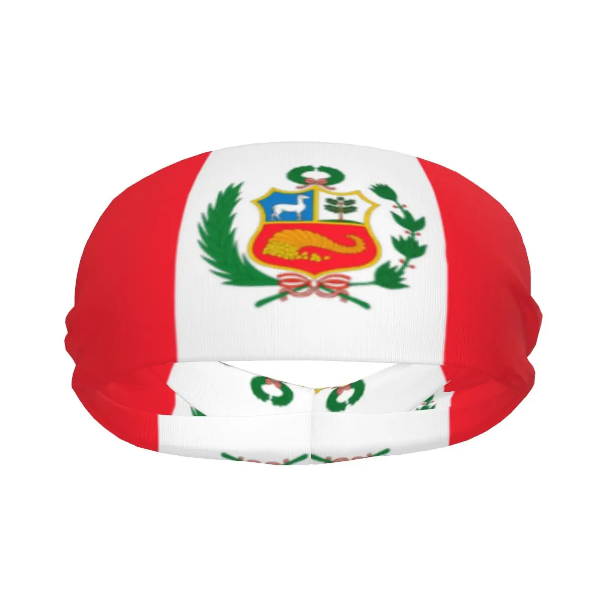 

Sports Headband Peruvian Flag Running Fitness Sweatband Absorbent Cycling Jog Hair Bandage