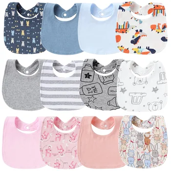 Striped Cotton Baby Bibs 1
